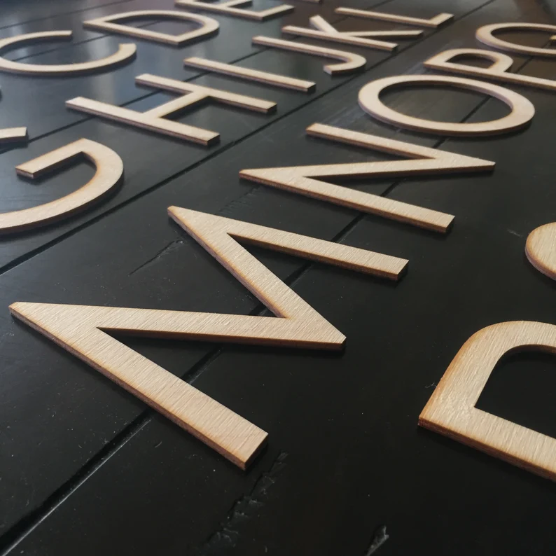 Wooden Alphabet Letters