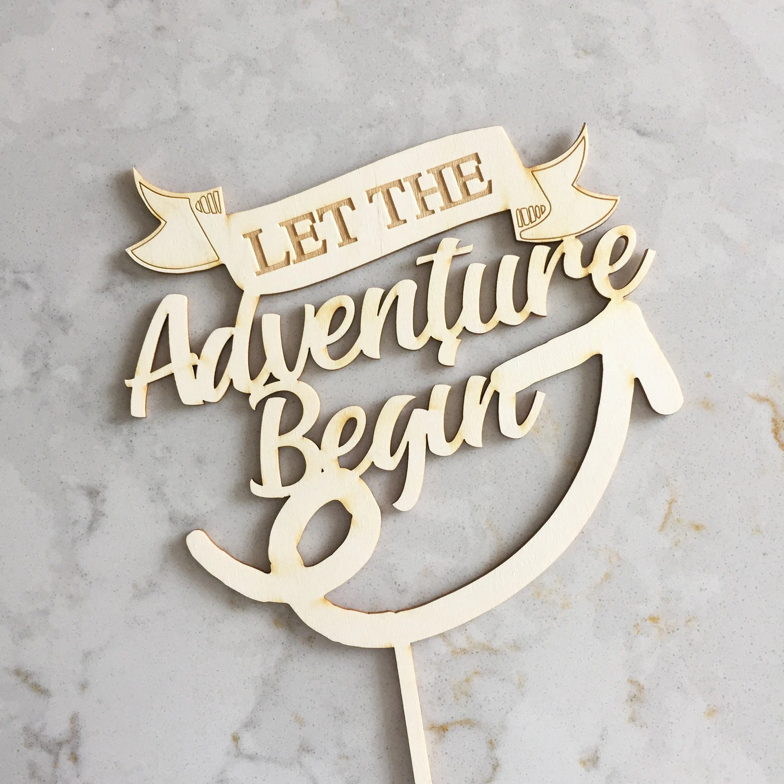 Let the Adventure Begin Cake Topper