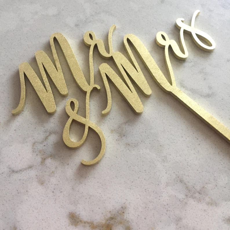 Mr and Mrs Cake Topper