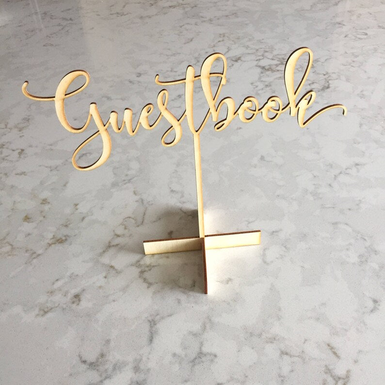 Laser Cut Guestbook Sign