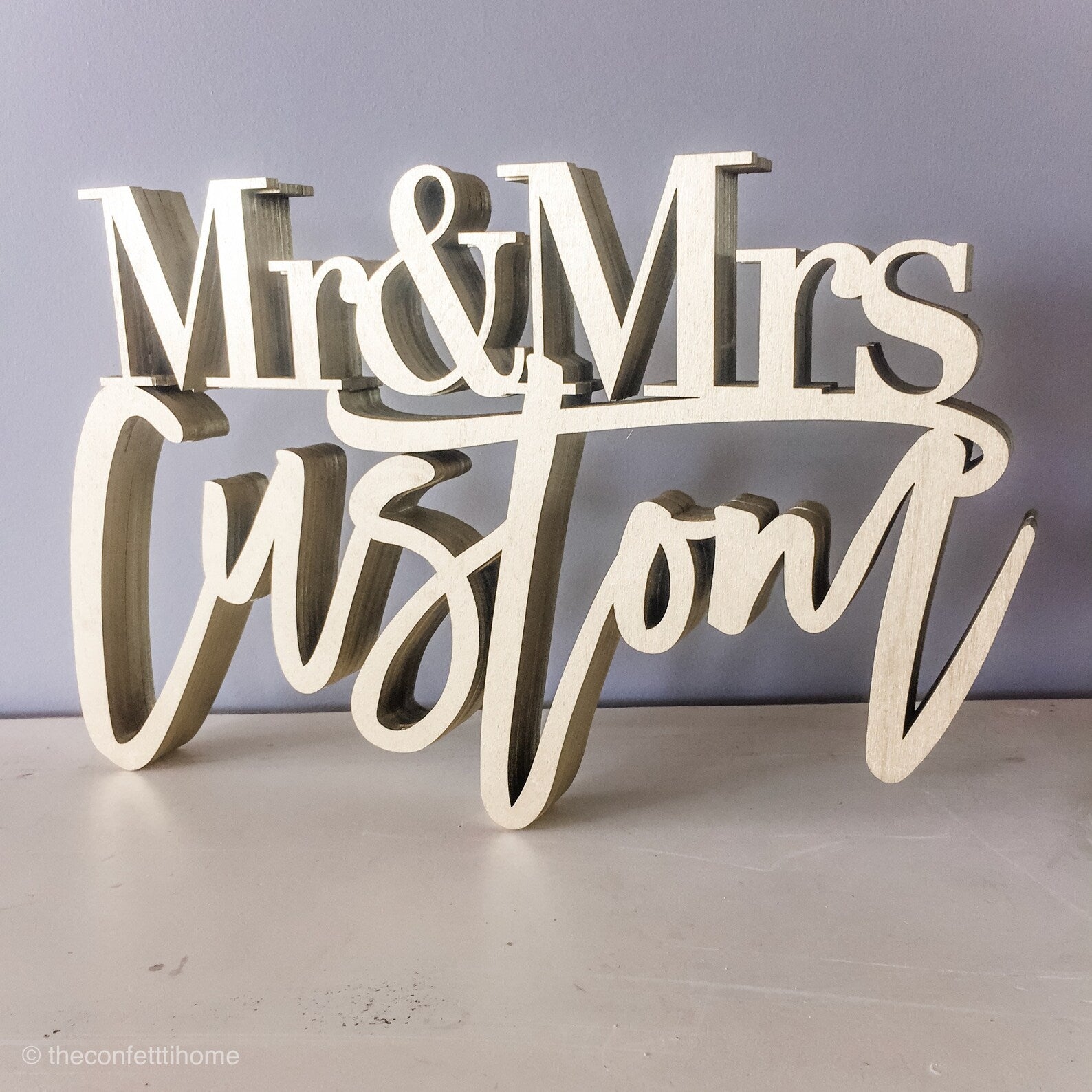 Self-Standing Custom Mr & Mrs Sign