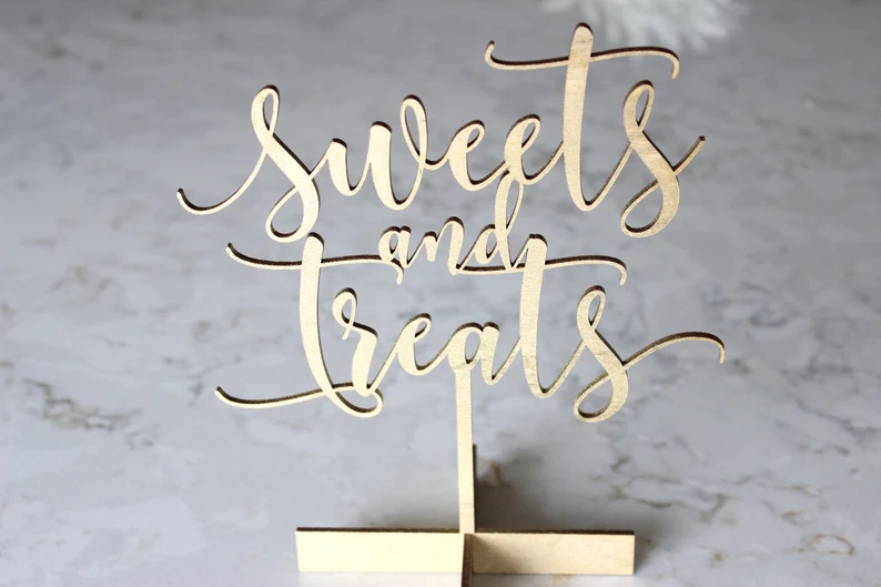 Laser Cut Sweets and Treats Sign