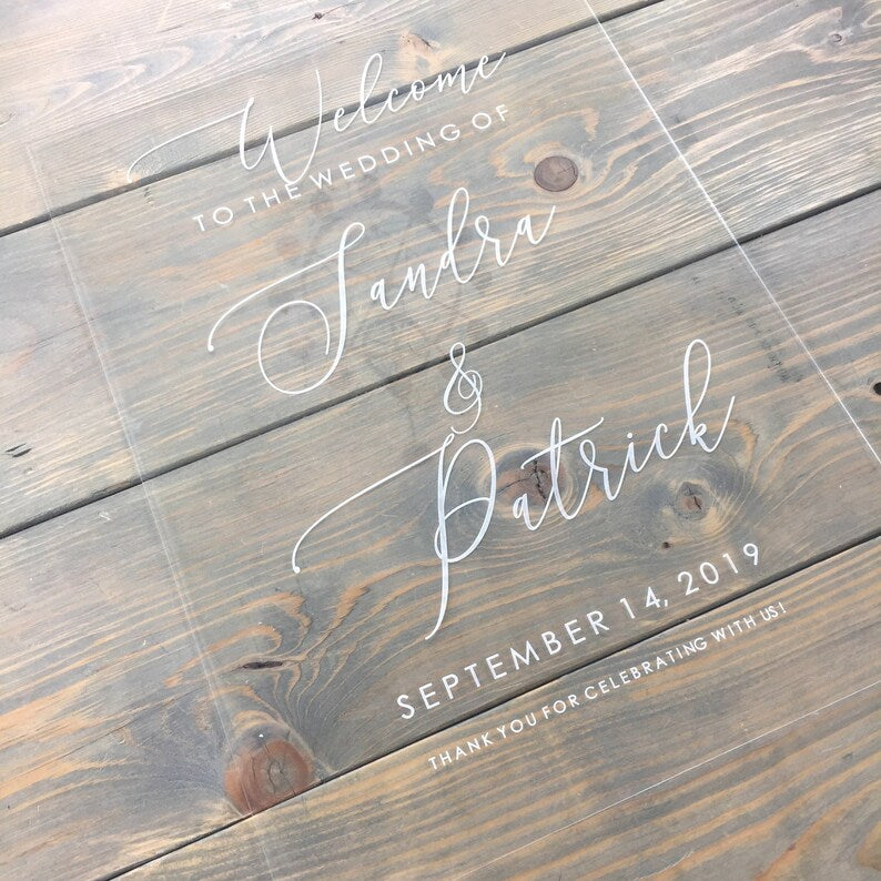 Custom Wedding Welcome Sign