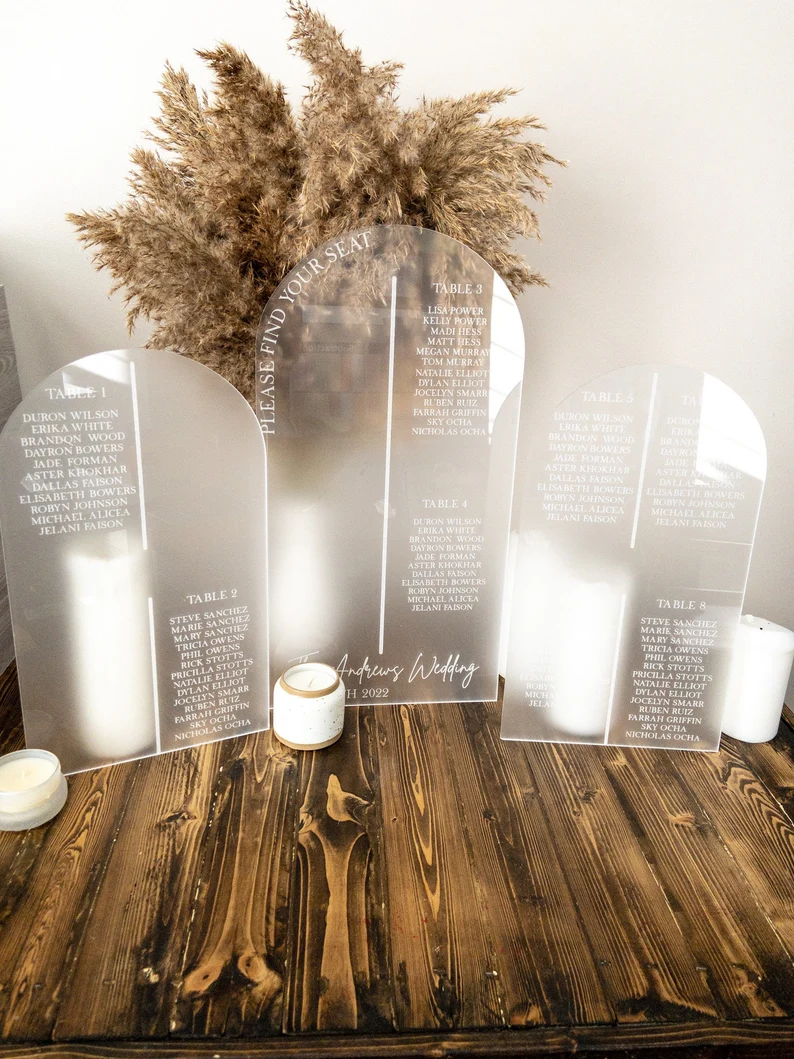 Boho Arched Seating Chart