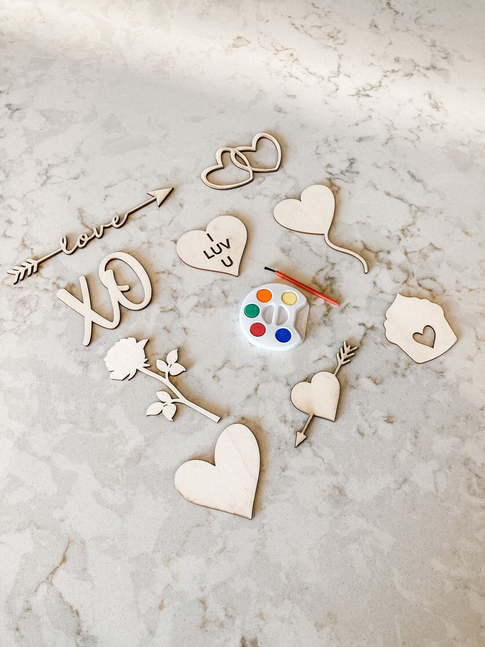 Valentine's Day Paintable Set