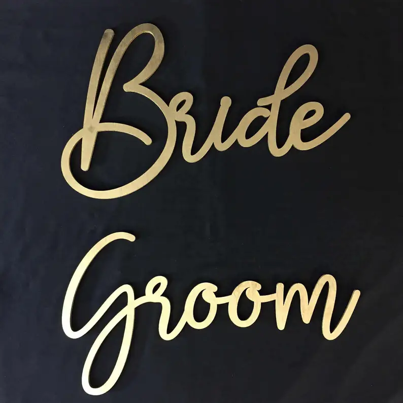 Bride Groom Signs