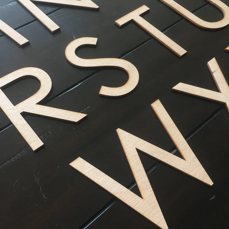 Wooden Alphabet Letters