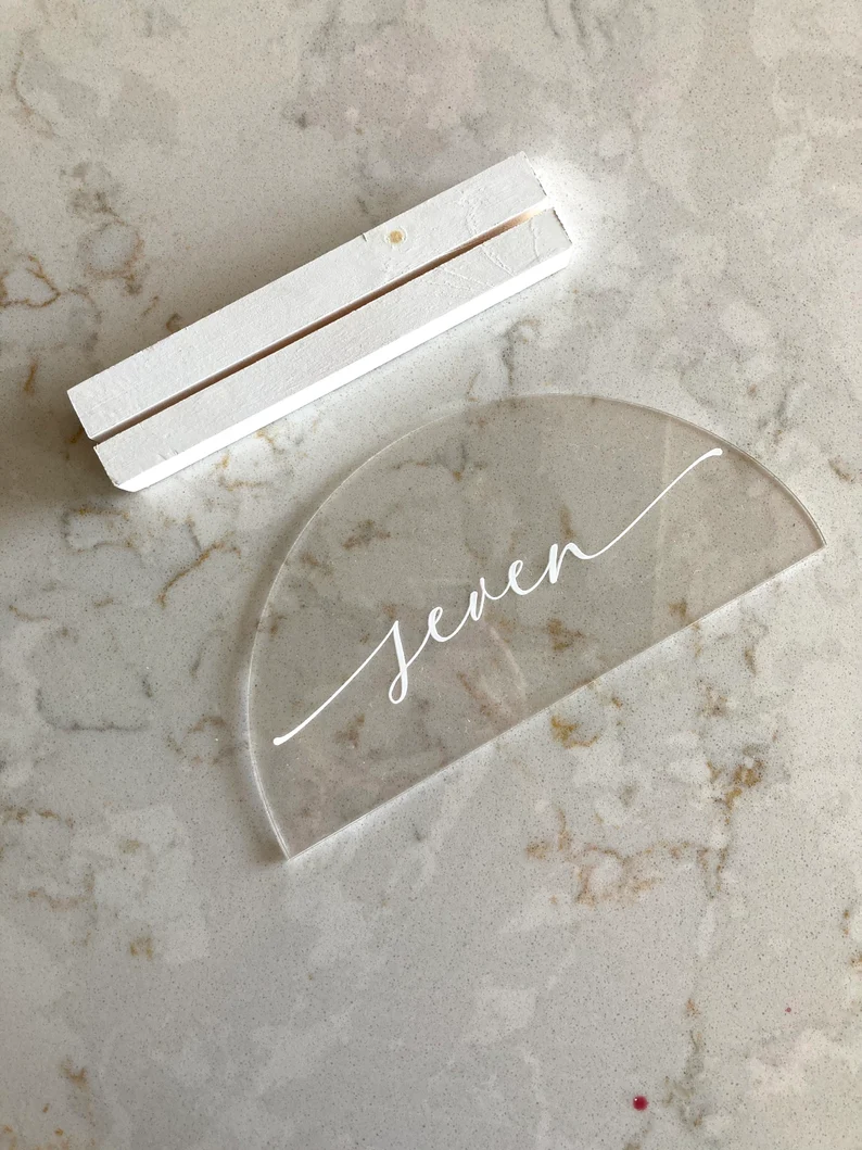 Set of Acrylic Table Numbers