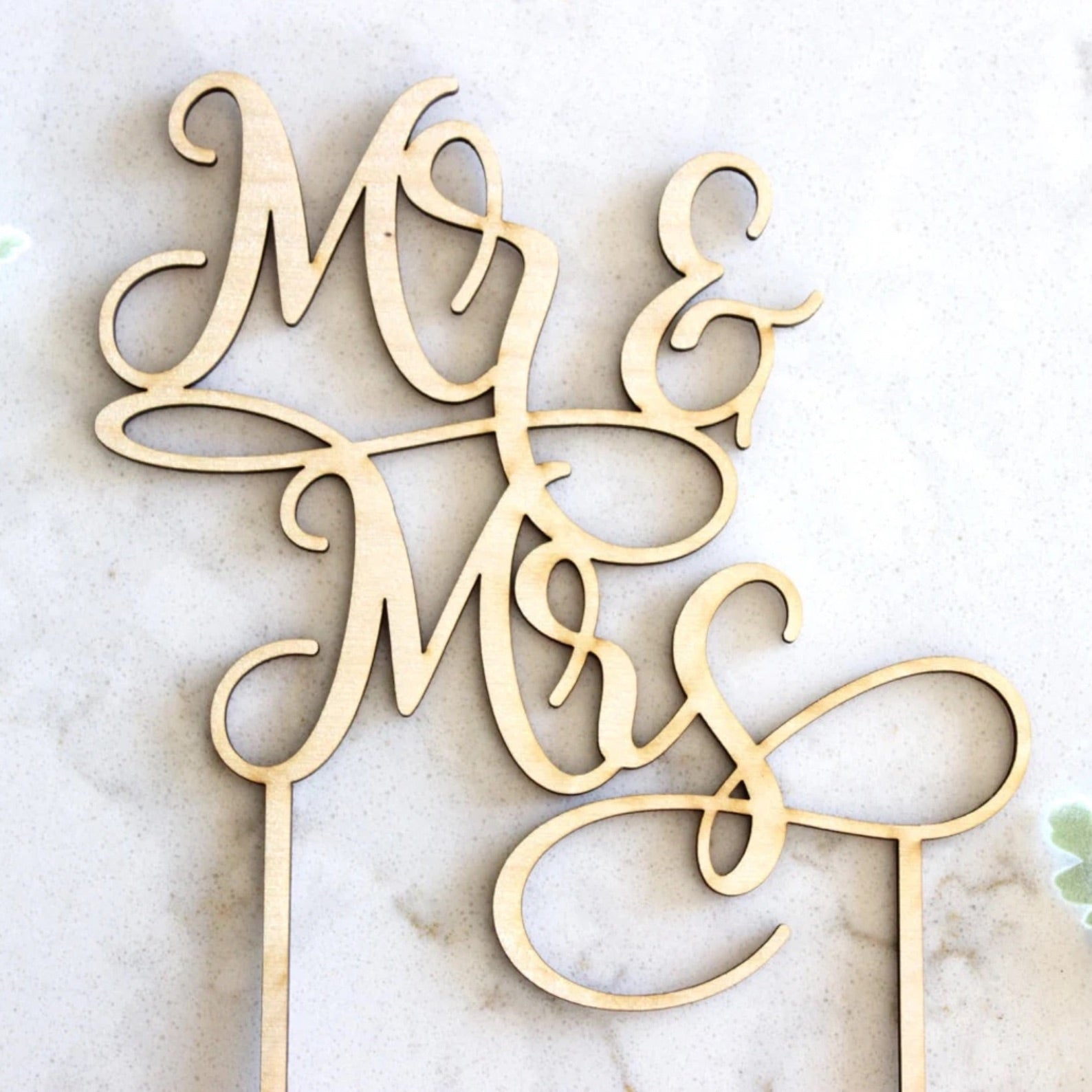 Mr and Mrs Cake Topper