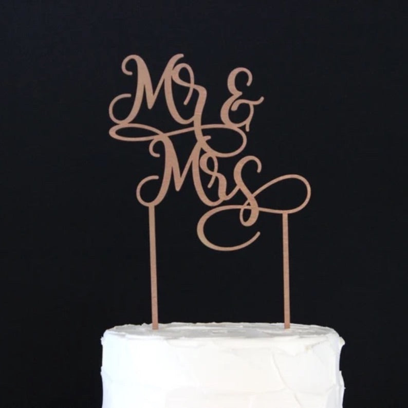 Mr and Mrs Cake Topper