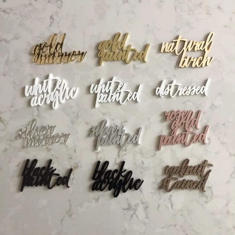 Laser Cut Name Place Cards